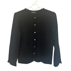 BL4 Max&CO. マックスアンドコー ニットカーディガン ブラック レディース Sサイズ