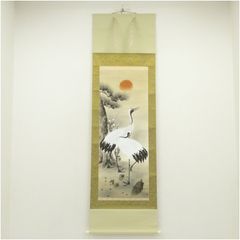 掛軸 松竹梅鶴亀 越智秋月（風鎮付き） - メルカリ