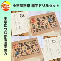 小学校高学年　漢字ドリルセット　小５　小６　暗記カード　小学生　テスト対策　国語　検定　入学準備　小学受験　受験対策　幼稚園　保育園　5年生　6年生　知育教材　知育玩具　参考書