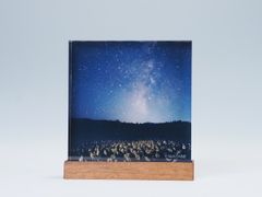 アクリルフォト　100×100　夏の星、夏の花
