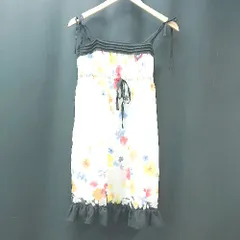 ◇ ◎ ●未使用● Apuweiser-riche 花柄 裏地あり ロング タイト スカート サイズ1 ホワイト ブラック マルチ レディース E  【1309040071070】