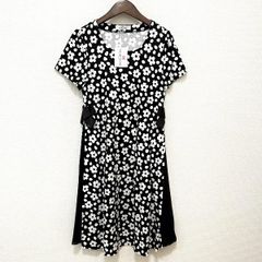 新品】ギャラリービスコンティ 花柄ワンピース 半袖 リボン タグ付 M
