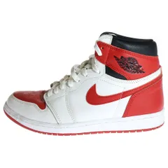 NIKE (ナイキ) AIR JORDAN 1 RETRO HIGH OG Heritage 555088-161 エアジョーダン1 ヘリテージ ハイカットスニーカー ホワイト/レッド US9.5/27.5cm