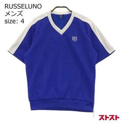 新品 ラッセルノ RSG ビッグルチャ ニット ベスト ブルー M 4 - メルカリ