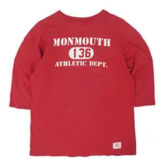 チャンピオン ヴィンテージ Champion VINTAGE 70s 70年代 フットボールTシャツ 七分丈 バータグ コットン 3段プリント USA製 ヴィンテージ アメリカ 古着 メンズ Tシャツ レッド 赤 XL【中古】