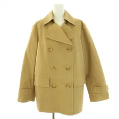 バーバリー ロンドン BURBERRY LONDON ピーコート Pコート 中綿ジャケット アウター 裏地ストライプ柄 コットン 9 M ベージュ /YTのサムネイル