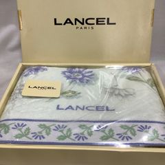 LANCEL   ランセル　バスタオル　ブルー　花柄　C569