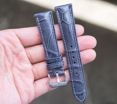 腕時計革ベルト アリゲーター ワニ革 時計バンド 本革 腕時計バンド 交換ベルト レザーベルト レザーバンド 凹凸型  凹凸型 弓カン 特殊形状 交換用工具付 9mm~29mm