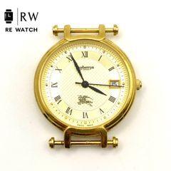 極美品/箱付き】バーバリー ロンドン 腕時計 11300L デイト 銀文字盤 