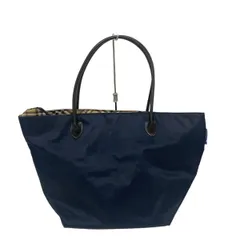 【美品】バーバリーブルーレーベル　ハンドバッグ　ノバチェック　舟型　ナイロン　黒 BURBERRY BLUE LABEL バーバリーブルーレーベル ノバチェック