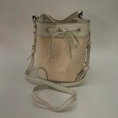 ◇ AYAKO 巾着型 ショルダーバック ホワイト レディース E  【1212260020431】