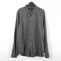 ホリスター 長袖シャツ スリムフィット ボタンダウン アメリカ古着 ヴィンテージ メンズ Lサイズ グレー Hollister 【中古】のサムネイル