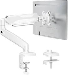 MOUNTUP PCモニターアーム ディスプレイアーム 13～32インチ対応 ガススプリング式 耐荷重2～8kg 液晶モニタースタンド クランプ式 グロメット式 VESA対応 75x75mm 100x100mm(ホワイト)