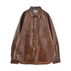 Acne Studios (アクネ スティディオス) レザーシャツ ジャケット ブラウン BB0374のサムネイル