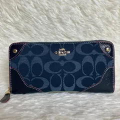 未使用級✨️コーチ　デニム　レザー レッド 長財布　F53769 楽天市場】コーチ 長財布 COACH ラウンドファスナー