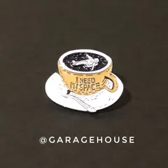 珈琲 ピンズ [ I NEED MY SPACE ] ピンバッジ