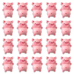 デコパーツ 動物 ぶた 14mm ピンク 200個 3D アニマル ネイルパーツ ミニ 豚 ハンドメイド 手芸 パーツ BD3776