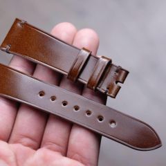 フラットタイプ　腕時計革ベルト 最高級　コードバンレザー  時計バンド 本革 腕時計バンド 交換ベルト 凸型 特殊形状 9mm 10mm 12mm 〜 17mm 18mm 19mm 20mm 21mm 22mm 23mm 24mm 25mm