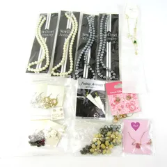 ネックレス ピアス 12点セット パールモチーフ等 アクセサリー まとめて 大量 レディース 【中古】