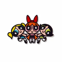 ワッペンThe Powerpuff Girls PPG パワーパフガールズ(12.8x8cm) /手芸 パッチ アメ雑 アメリカン雑貨 カスタム モーター ヴィンテージ パッチワーク アメリカ US ホットロッド アメ車 バイク ツーリング
