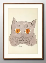12961アンディ ウォーホル 猫 ネコ A3 サイズ ポスター アート おしゃれ 絵画 インテリア 北欧 イラスト マット紙 艶消し アートパネル 額 フレーム デザイン 壁掛け ギフト 新築祝い ディスプレイ 