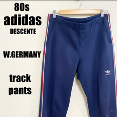 80s アディダス 西ドイツ デサント トラックパンツ ジャージ下 ATS198 メンズ XLサイズ adidas W.GERMANY DESCENTE track pants 刺繍 トレフォイル