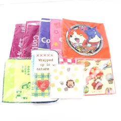 ハンカチ/タオル 9点セット 未使用 ハローキティ など キャラクター まとめて 大量 小物 レディース 【中古】