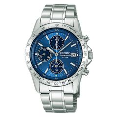 シルバー/ブルー [セイコーウオッチ] 腕時計 セイコー セレクション メンズ クオーツクロノグラフウオッチ SBTQ071 シルバー