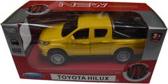 【業界最安値】【在庫豊富】Toyota Hilux 1/40スケール 赤/青/白/黒/黄 DIECAST ダイキャスト ミニカー プルバック機能付き 完成品 (yellow)