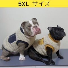 メルカリ フレブル服 フレンチブルドッグ 5XL ポケット ボア 袖なし Tシャツ 冬 イングリッシュブルドッグ  パグ ペット服 犬服 フレブル
