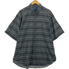古着 ラルフローレン Ralph Lauren BLAKE 半袖 ボタンダウン チェックシャツ メンズXL相当/eaa551095