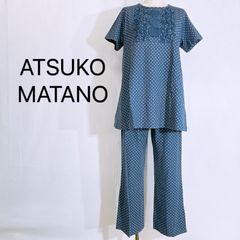 【新品タグ付き】ATSUKO MATANO by Wacoal　アツコマタノ　パジャマ　ルームウェア　リラックスウェア　上下セット　セットアップ　ドット　水玉　MEME　肌に優しいパジャマ　綿100％　コットン　Tシャツ素材　パジャマパーティー　女子会　訳有