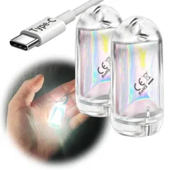 新品 DOKEEP 超ミニ LEDライト 2個セット超軽量 11g USB-C充電式 EDC ミニランタン LED 高輝度 ミニ 懐中電灯 ポケットライト 防水 ミニ投光器 点灯3~50時間 (ホワイト)