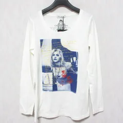 未使用 HYSTERIC GLAMOUR ヒステリックグラマー コートニーラブ フォトプリント 長袖 Tシャツ カットソー FREE ホワイト レディース 古着 中古 USED