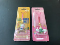 キティ トナカイ ストラップ 新品未使用 非売品 ハローキティ 足長 赤 黒 金 ストラップ 3個セット EIKOH