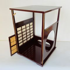 桐 丸卓 利休好 紙箱 茶道具 棚物 丸卓 桐木地 利休好写 紙箱入 茶道具 組立式 茶器 伝統工芸
