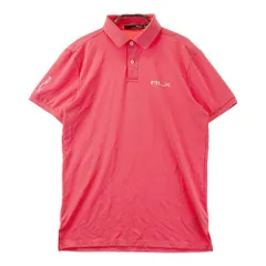 サイズ：S RLX ラルフローレン  ロゴプリント 半袖ポロシャツ  オレンジ系 [240101441690] ゴルフウェア メンズ ストスト