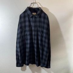 mutual weave チェック柄長袖フランネルシャツ XL