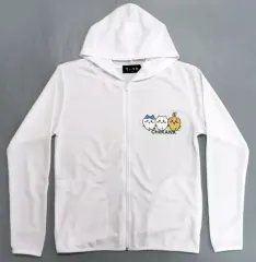 【中古】アウターウェア ちいかわ＆ハチワレ＆うさぎ ドライZIPパーカー ホワイト Sサイズ 「ちいかわ なんか小さくてかわいいやつ」