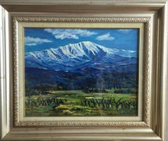 【1点物】油彩画　風景画　月山　出羽三山　山形県　 F6号 1点物】油彩画 風景画 月山 出羽三山 山形県 F6号 - メルカリ