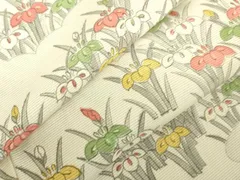 平和屋着物＊夏物　小紋　絽　杜若　正絹　逸品　BAAW0956hj 平和屋着物＊夏物 小紋 絽 杜若 カキツバタ 正絹 逸品 DAAW0408op