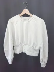 ◇ ⊇ Mila Owen ミラオーウェン 裏起毛 ドルマンスリーブ ショート丈 長袖 トレーナー サイズ0 アイボリー レディース E  【1506110004321】