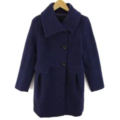 アンタイトル ウールコート アンゴラ混 アウター レディース 2サイズ パープル×ブラック UNTITLED 【中古】