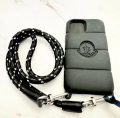 MONCLER iPhone14pro ケース キルティング 羊革 ブラック MONCLER iPhone14pro ケース キルティング 羊革 ブラック