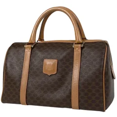 セリーヌ CELINE マカダム柄 ハンドバッグ ミニボストン ハンドバッグ コーティングキャンバス ブラウン レディース 【中古】