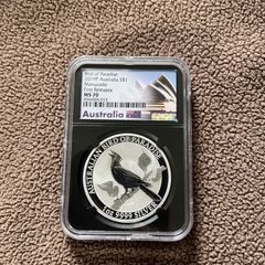 2019-P MS70 Atralia S$1 Bird of Paradise Manucode RARE LABEL A Top Pop Coin