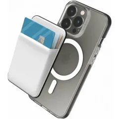 Magsafe 対応 スマホカードケース、滑り止めシリコンパッド White