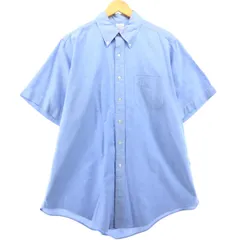 古着 80~90年代 ブルックスブラザーズ Brooks Brothers MAKERS 半袖 ボタンダウンシャツ USA製 メンズL相当 ヴィンテージ/eaa560601