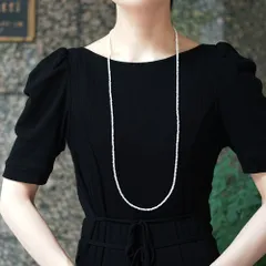 3WAY★92cmロング★淡水真珠のロングネックレス　～細雪（ささめゆき）