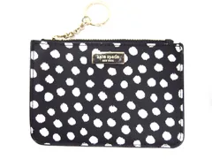 ケイトスペード 水玉 ブラック キーリング コインケース